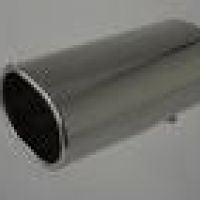 Koncovka výfuku - oválná, rovná, krátká, nerezový plech 