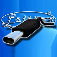 Sportovní koncový laděný výfuk na Š. Fabii, jednoplášťová nerez koncovka, oválná 