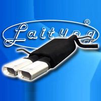 Sport. konc. laděný výfuk na Š. Fabii, dvouplášť. nerez koncovka dvojitá, oválná 