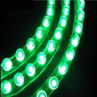 Flexibilní (ohebný) supersvítivý nalepovací LED diodový PVC pásek, 12V 24cm LED, zelené světlo, 1ks