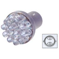 Červená LED žárovka s paticí BA15D, BLIKAJÍCÍ, dvoupólová 21/5W, 9LED, 1ks