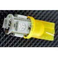 Žárovka parkovací W5W, T10 - 5 x LED SMD ŽLUTÉ - bezpaticové, 1ks 