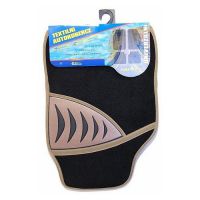 Autokoberce textilní SHARK 4ks, béžové 