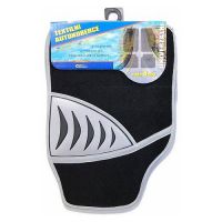 Autokoberce textilní SHARK 4ks, šedé 