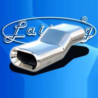 Dvouplášťová nerezová koncovka výfuku VW Golf  IV, 120x65mm 