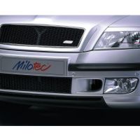 Milotec mřížka nárazníku s bočním sáním - ABS černý, mřížka - černá, Škoda Octavia II 