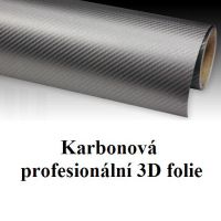 Karbonová profesionální 3D folie pro interier/exterier - tmavě šedá, rozměr 76x50cm