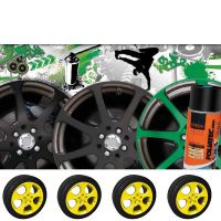 Barva na kola Foliatec - fólie ve spreji ŽLUTÁ LESKLÁ 400ml 