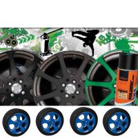 Barva na kola Foliatec - fólie ve spreji MODRÁ LESKLÁ 800ml 