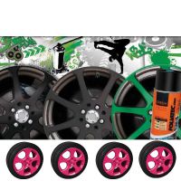 Barva na kola Foliatec - fólie ve spreji RŮŽOVÁ LESKLÁ 400ml