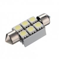 CAN-BUS sufitka bílá - Super Light, 6 SMD LED, 36mm, 1ks 