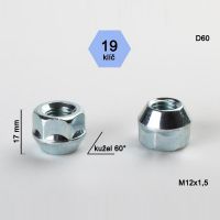 Kolová matice M12x1,5 s krátkou hlavou, kužel