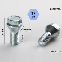 Kolový šroub M12x1,25x22, s krátkou hlavou, kužel  