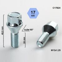 Kolový šroub M12x1,25x24, dosedací plocha kužel 
