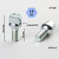 Kolový šroub M12x1,5x23, dosedací plocha koule 