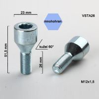 Kolový šroub M12x1,5x26, dosedací plocha kužel, s vnitřním mnohohranem 