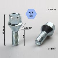Kolový šroub M12x1,5x32, dosedací plocha kužel 