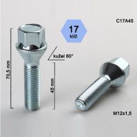 Kolový šroub M12x1,5x45, dosedací plocha kužel