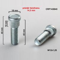 Kolový šteft M12x1,25x40, průměr tisícihranu 14,3 mm 