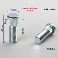 Kolový šteft M12x1,5x40, průměr tisícihranu 13 mm 