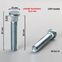 Kolový šteft M12x1,5x62, průměr tisícihranu 12,4 mm 