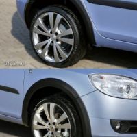 Lemy blatníků - černý desén Roomster facelift 