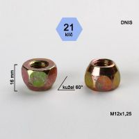 Matice M12x1,25 kužel otevřená, klíč 21, výška 16  