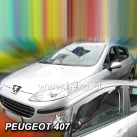 Protiprůvanové plexi ofuky (deflektory) Peugeot 407 4D 04R