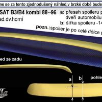 Spoiler zadních dveří VOLKSWAGEN Passat combi 3A5, 35I r.v. 88-97 