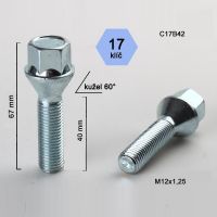Šroub M12x1,25x42 kužel, klíč 17; výška 67mm  