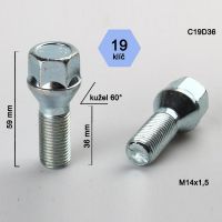 Šroub M14x1,5x36 kužel, klíč 19, výška 59  