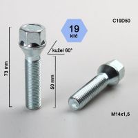Šroub M14x1,5x50 kužel, klíč 19, výška 73  