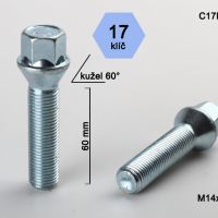 Šroub M14x1,5x60 kužel, klíč 17; výška 81 