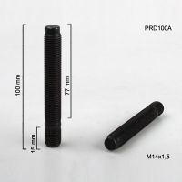 Šteft (svorník) M14x1,5x77+15 oboustranný závit, černý, celková délka 100  
