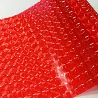 Transparentní fólie červená - s efektem rybího oka 